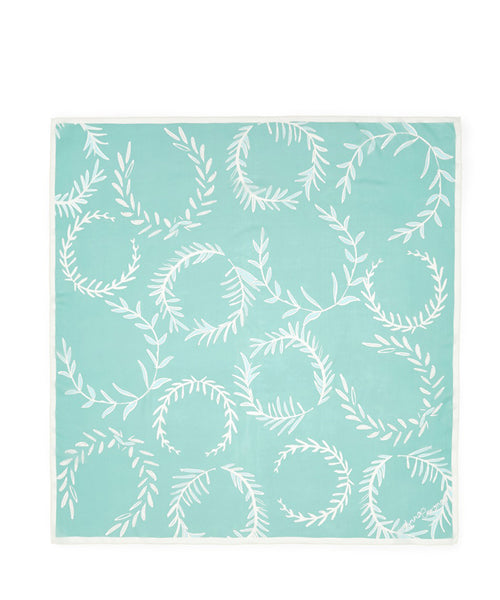Olive Wreaths Scarf - Mint