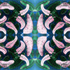 Banana Leaves Scarf - Blue