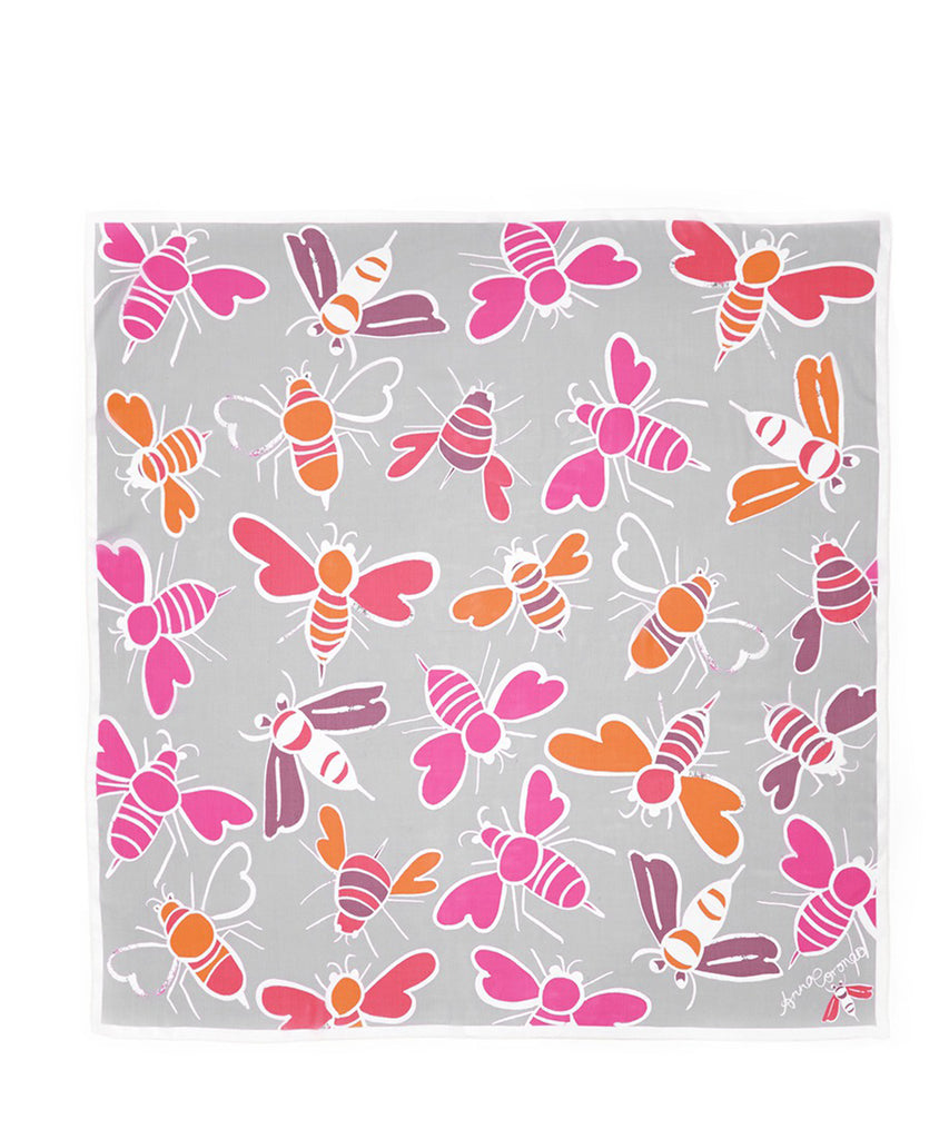 Bees Scarf - Pink