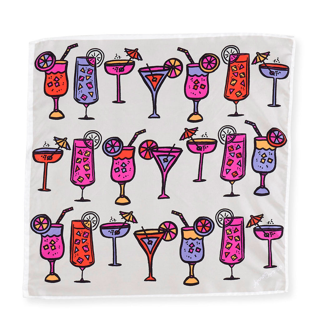 Cocktails Scarf - Multi Pink