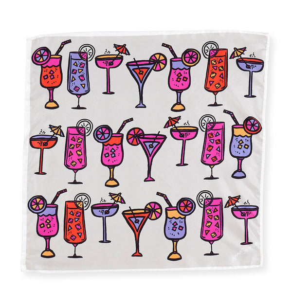 Cocktails Scarf - Multi Pink