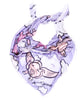 Flying Pigs Scarf - Lilac