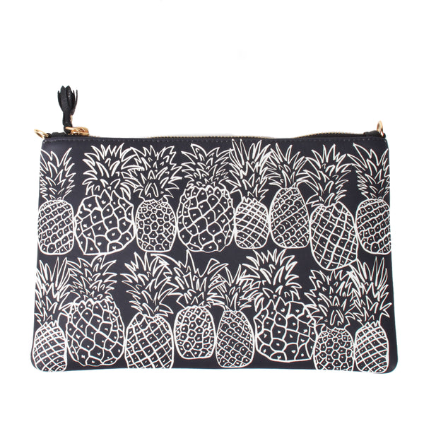 Pineapples Leather Clutch
