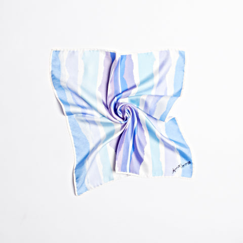 Collage Lines Scarf - Blue