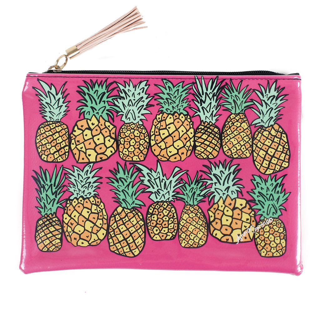 Pineapples Travel Clutch