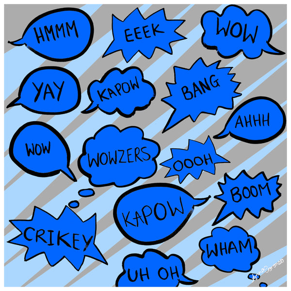 Speech Bubbles Scarf - Blue